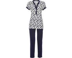 Ringella pyjama met grafisch patroon - Blauw - Maat - 36