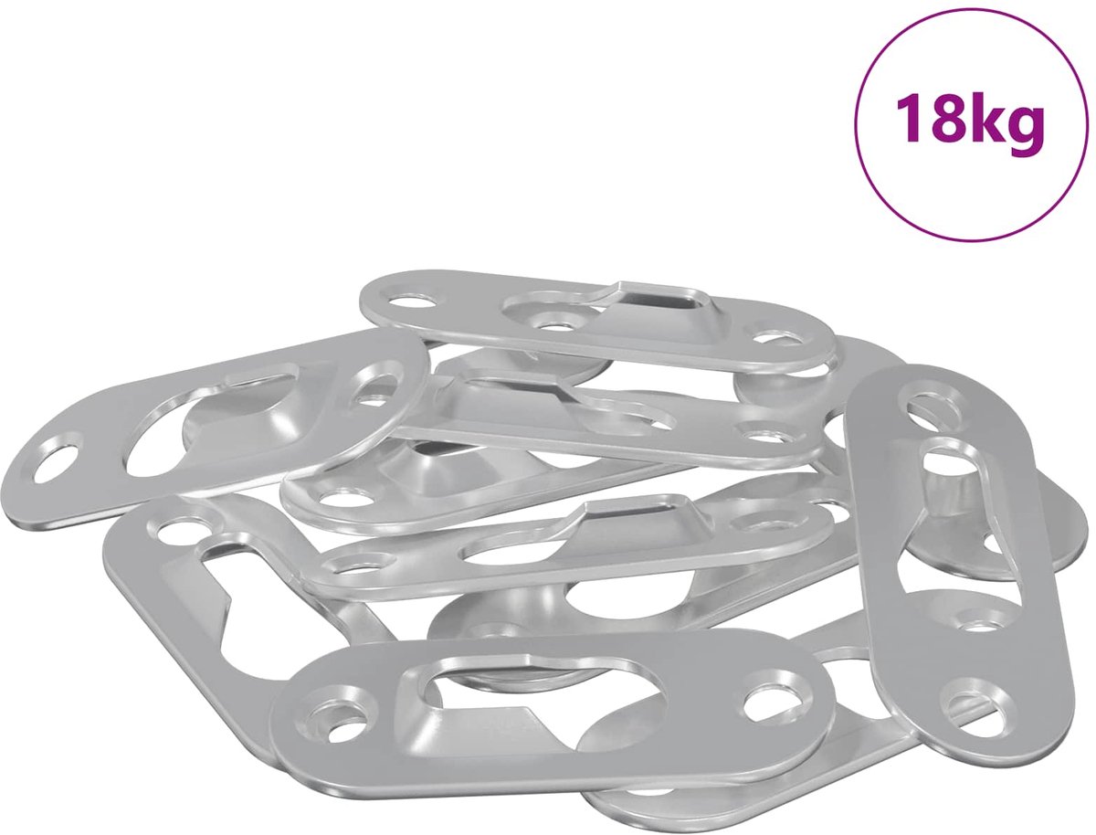 vidaXL - Sleutelgat - Hanger - 3673 - pcs - Zilver - 45 - x - 16 - x - 3.5 - mm - IJzer