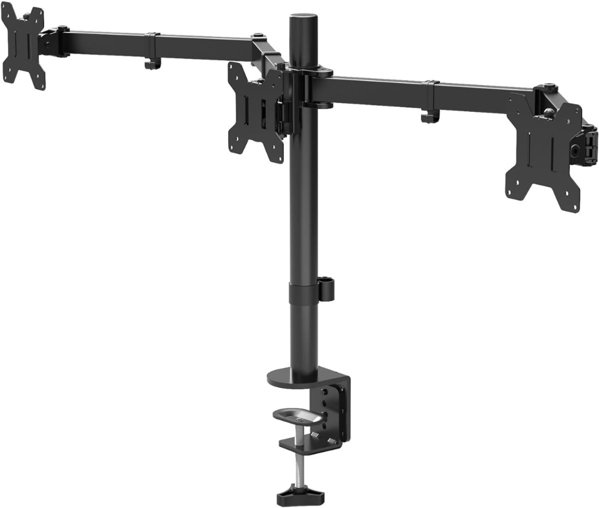 SCH® Monitor Arm 3 Schermen - Monitor Arm - Zwart - 122cm x 8cm x 46cm