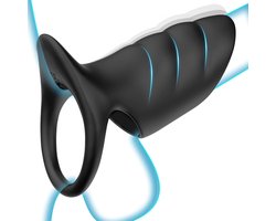 Ynkkvre - Penisring Vibrator - Mannen - 10 Vibratiemodi - Penisverlenging - Penisvergroting - Waterdicht - Zwart