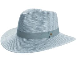 Serenity Fedora – UV Hoed Dames Zomer Kreukbestendig Reisvriendelijk - Maat: L-XL: 61 cm - Seafoam/White
