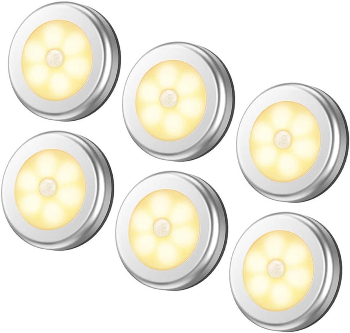 Draadloze LED Plafondspots met Bewegingssensor - Plint- en Kastverlichting (4 Stuks)
