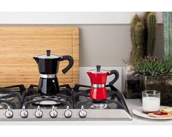 Espressoapparaat voor 2 kopjes Aluminium Zwart Geschikt voor alle warmtebronnen