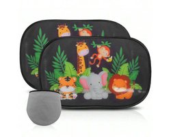 Zonnekleppen voor in de auto voor kinderen/baby's – Uniek zonwerend effect – biedt bescherming zonder het licht volledig te blokkeren – eenvoudig te installeren – elektrostatische filmadsorptie – 2 stuks – afmeting 51 x 31 cm –B