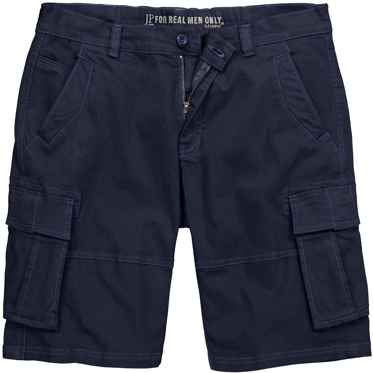 JP 1880 - Heren - Cargobermuda Buik-Fit cargozakken - Navy blauw - Maat 72