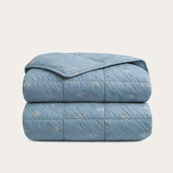 HappyBed Dekbed zonder overtrek 160x200 - Bedrukt dekbed zonder hoes - Hoesloos Dekbed met Print - Wasbaar - Twijfelaar dekbed - Botanical Breeze