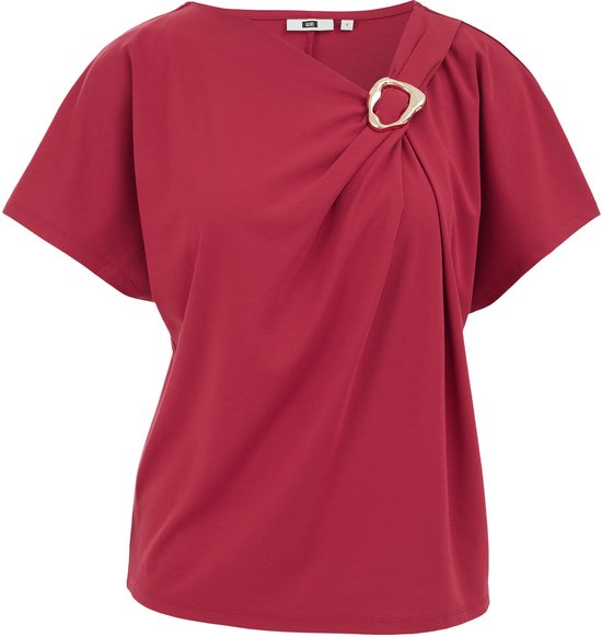 WE Fashion Top dames avec fermoir doré