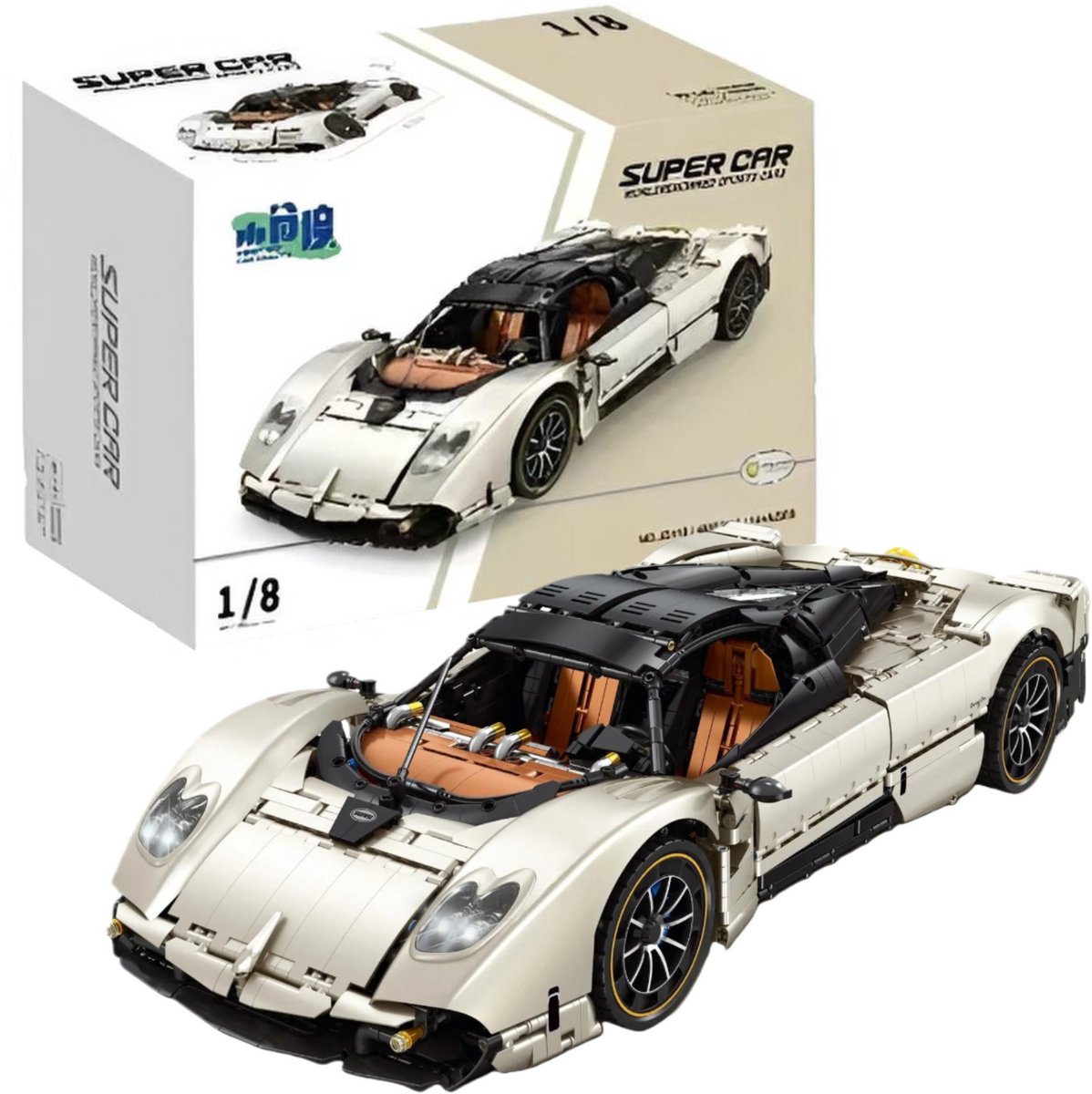 XJD JD118 | Pagani Utopia | 4688 onderdelen | Afmetingen 61×30×15CM | Leeftijd 14+ | Compatible met bekende merken
