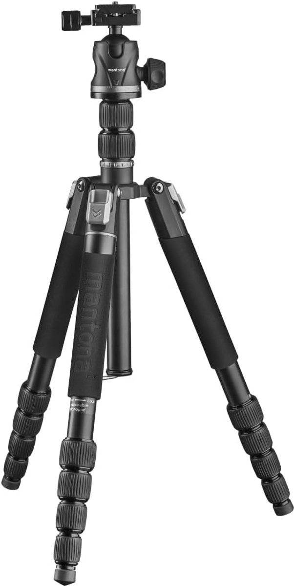 Lichtgewicht Allround Reisstatief voor Camera's tot 173 cm met 360 Panorama Balhoofd