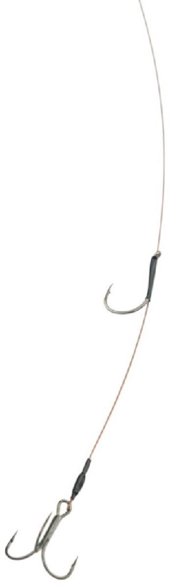 Deadbait Leaders 1x single + treble 50cm 30lb 2pcs Rozemeijer