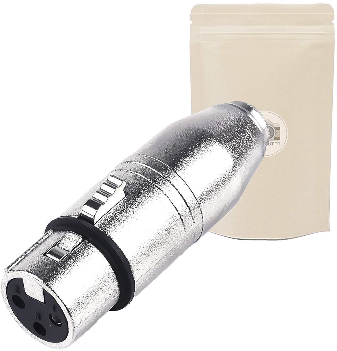 Adapter 3.5mm Jack Female naar XLR Male - Audio Kabel Adapter 3-Pin Metaal