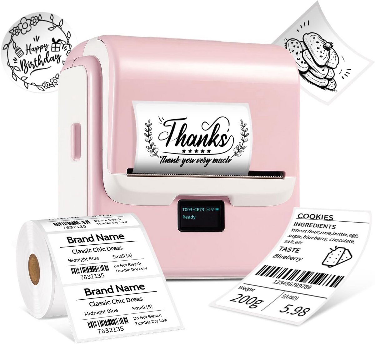 Draagbaar Labelprinter met Bluetooth en USB voor Prijzen en Adressen