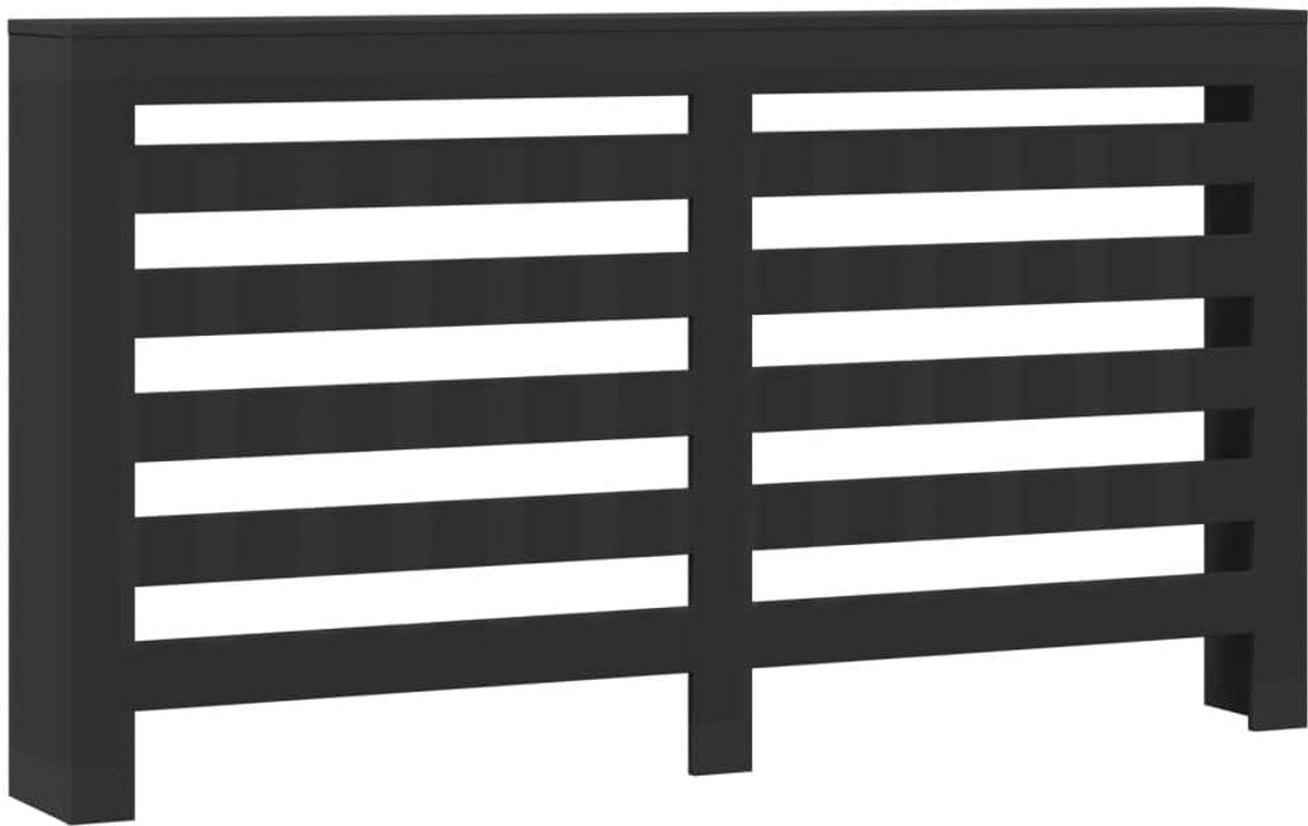Radiatorombouw 175x20x82 cm Zwart MDF - Verwarming Afdekken & Stijlvol Decoreren