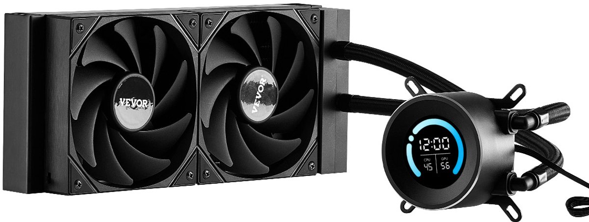 VEVOR Liquid Cooler Aio Cpu-Waterkoeler Met 120 Mm Pwn-Ventilatoren Intel Amd