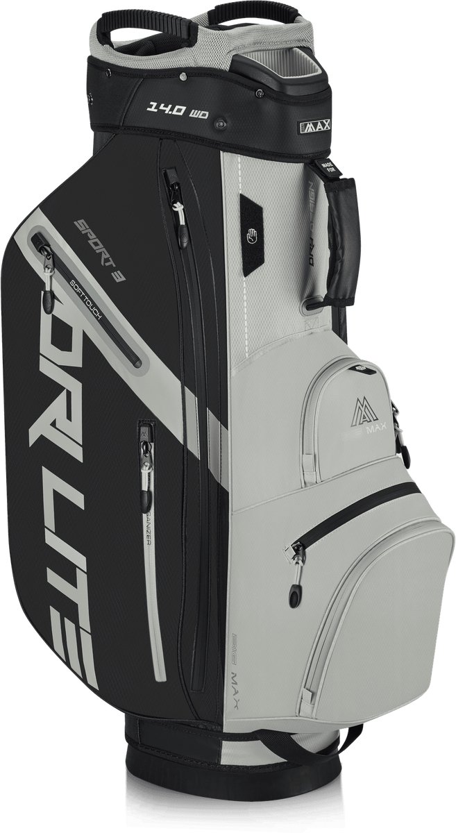 Big Max Dri Lite Sport 3 - Waterwerende Golftas - Cartbag - Zwart Taupe van Merkloos — afbeelding 3