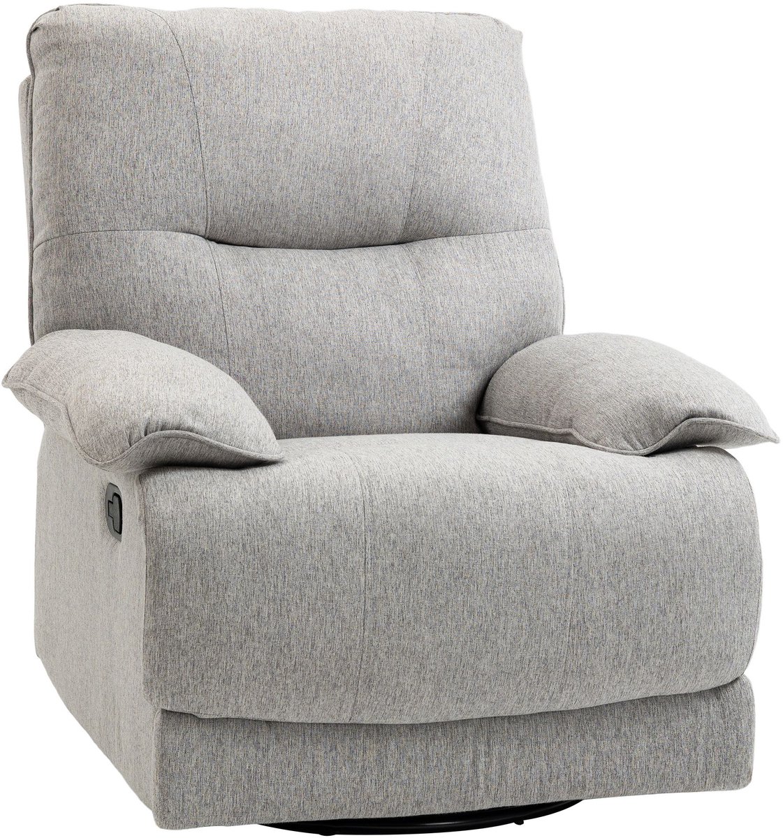 whiqutey Lichtgrijze Relaxfauteuil Met Verstelfunctie En Voetensteun – Draagvermogen Tot 160 kg, Afmetingen: 89 x 98 x 101 cm Lichtgrijs