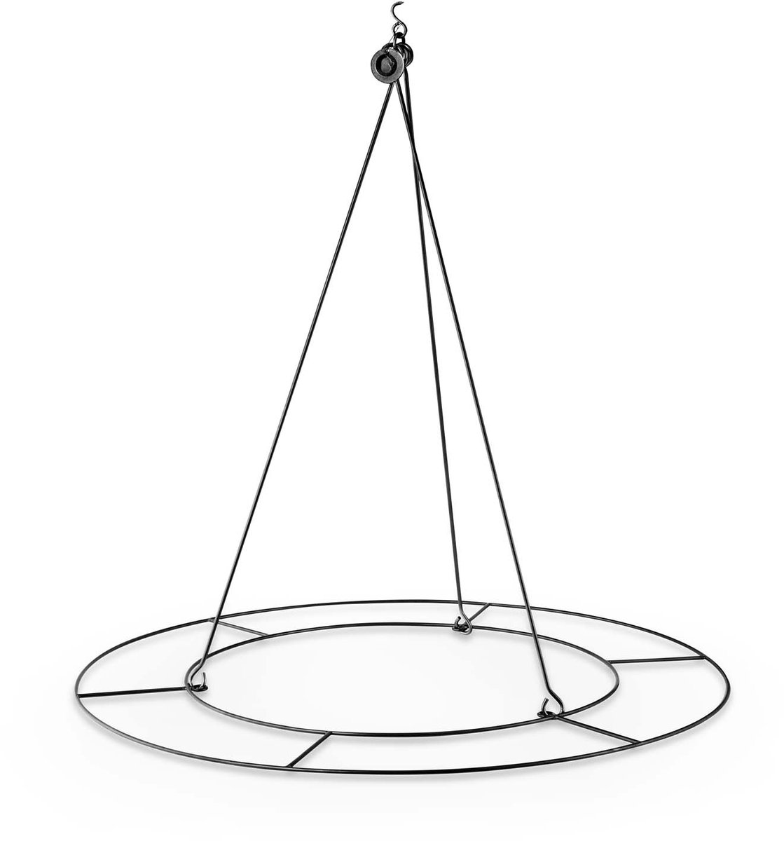 Decoration Ring Metal Black 60cm