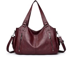 Top 10 beste laptop- en werktassen 2026: Vintage PU Schoudertas met Laptopruimte Bordeauxrood