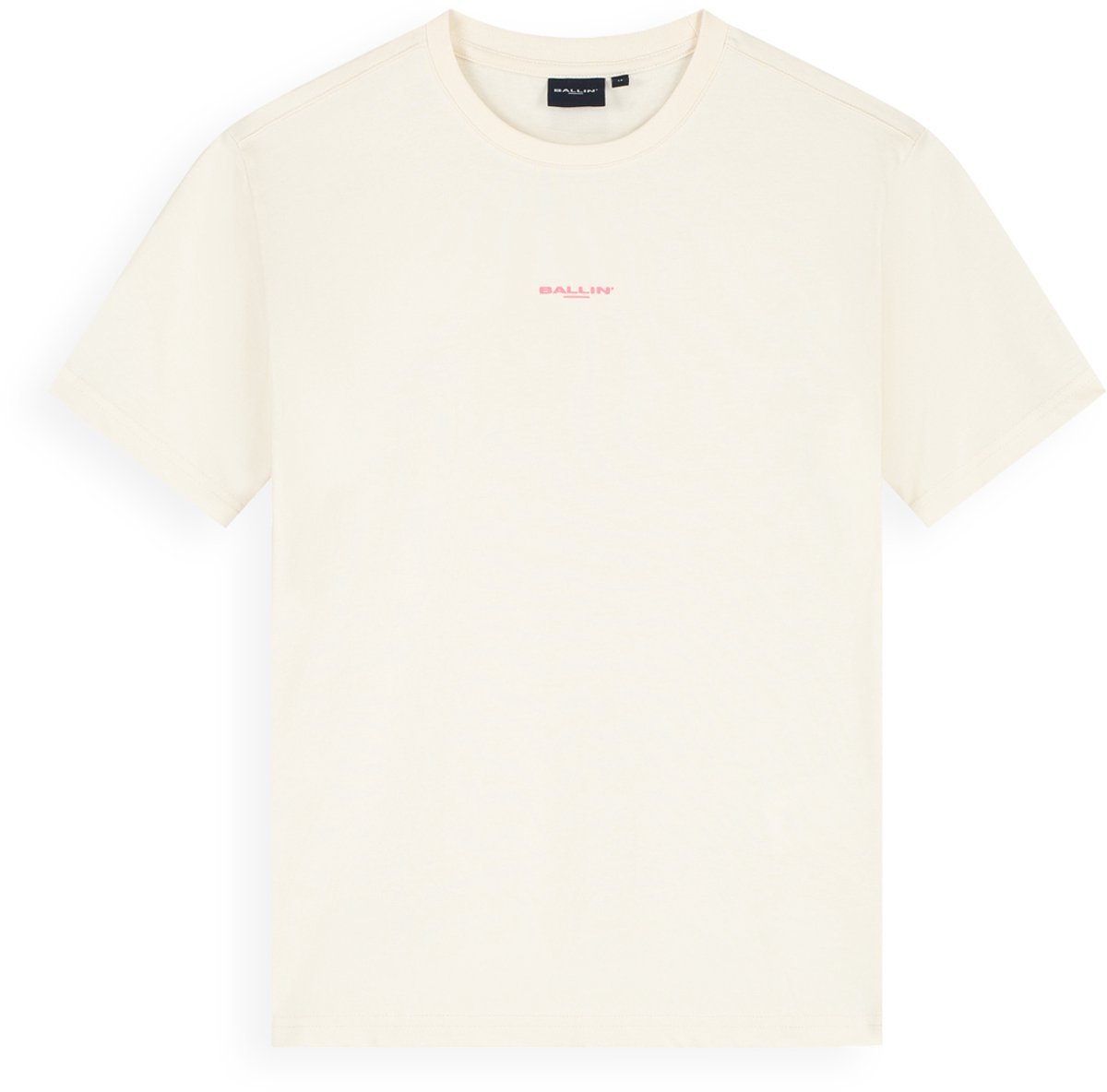 Ballin Amsterdam - Jongens Loose fit T-shirts Crewneck SS - Ecru - Maat 16