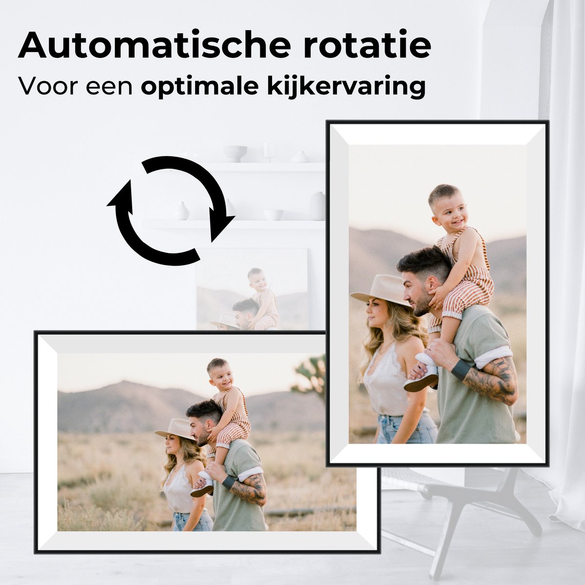 Naevy Digitale Fotolijst 15.6 Inch – XL – Full HD – WiFi Verbinding & Touchscreen – Frameo App – Fotokader – 32 GB Intern Geheugen — cadeau in Wonen & Interieur - foto 7