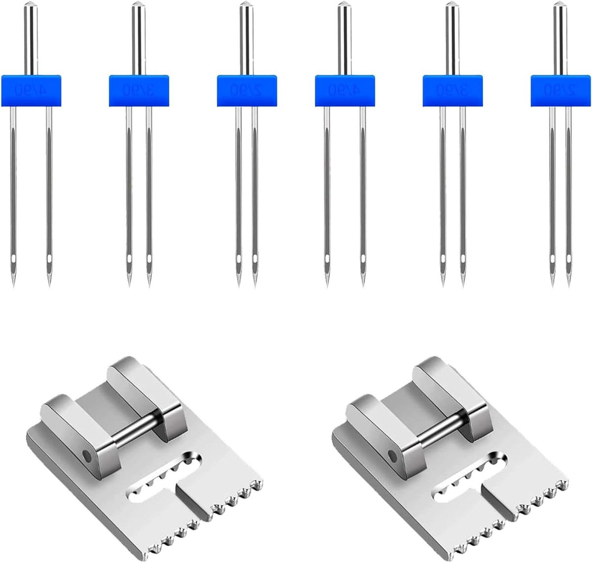 6 stuks dubbele jersey naalden voor naaimachine accessoires met naaivoet