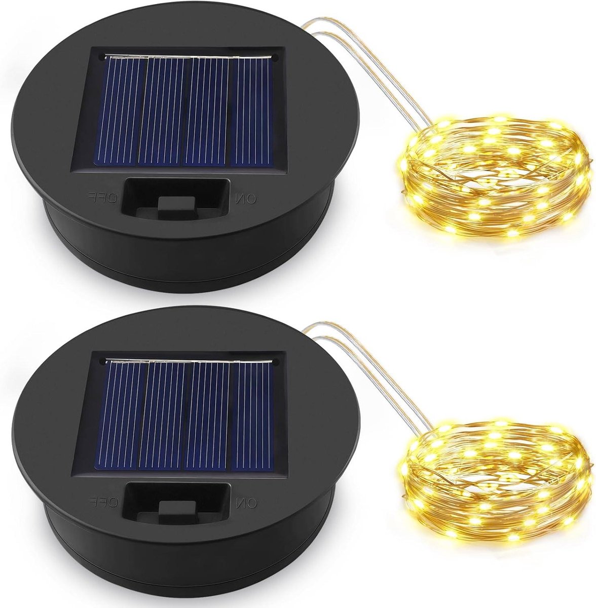 Gieter verlichting vervanging, LED Fairy Lights waterdicht voor gieter, tuinaccessoires - set van 2