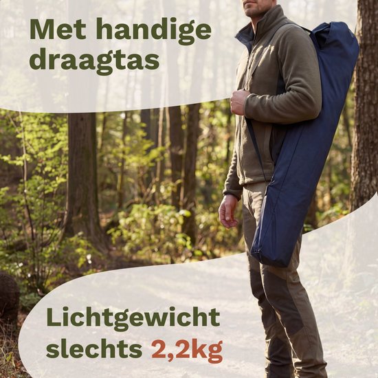 TRVLMORE Campingstoelen - Opvouwbaar - 2-Pack - 120KG Draagvermogen - Incl. Draagtas - Klapstoel - Visstoel - Kampeerstoel - Vouwstoel - Blauw — afbeelding 5