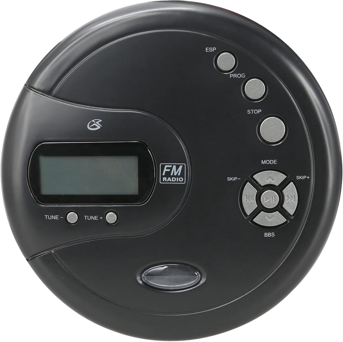 Draagbare CD Speler met FM Radio en 60 Seconden Anti-Skip Bescherming (Zwart)