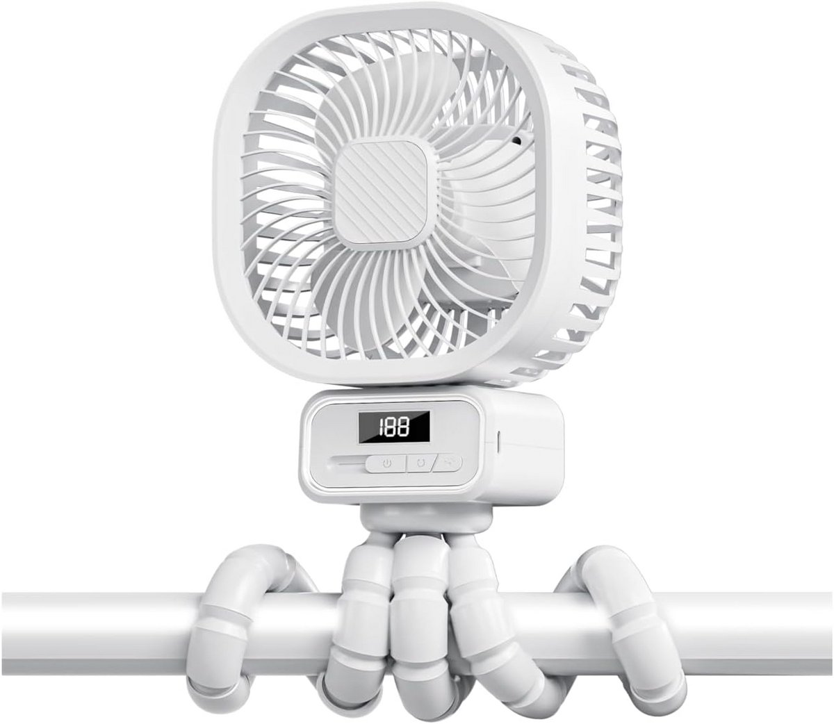 Draagbare Ventilator voor Kinderwagen - Flexibel en USB Oplaadbaar