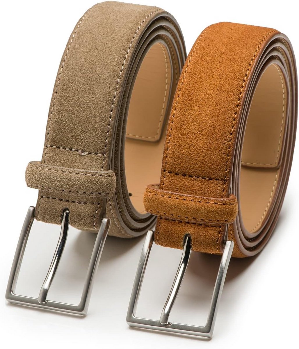 Set van 2 Suède Heren Riemen - 3,5 cm Breed - Veelzijdige Taillebanden