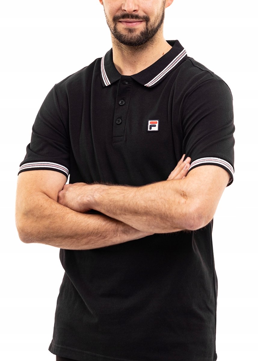 Fila Poloshirt Heren – Katoen Zwart