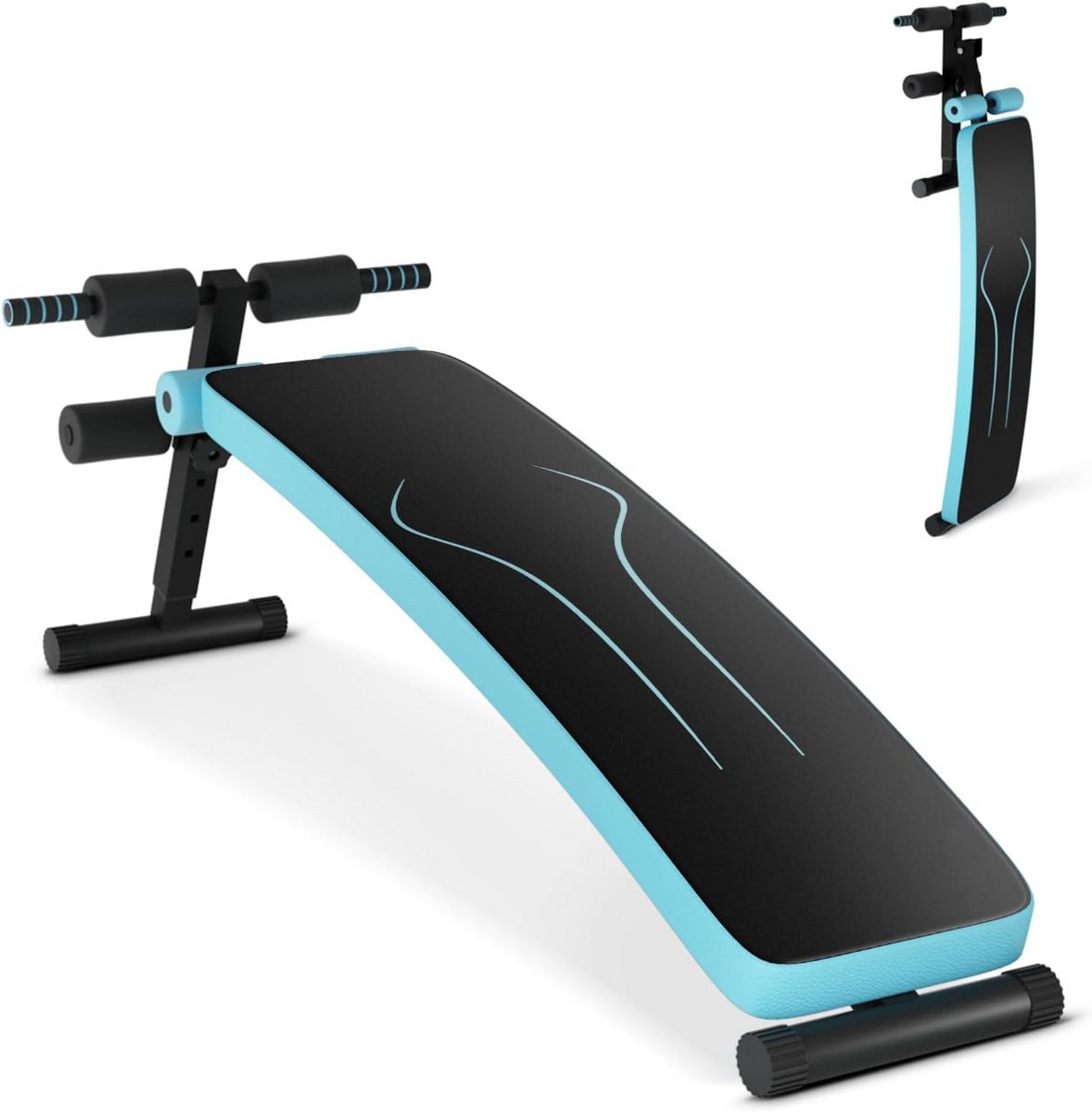 Verstelbare Trainingsbank voor Sit-ups en Krachttraining, Opvouwbaar Workout Apparaat