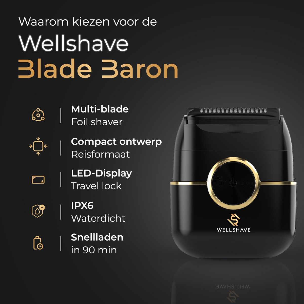 Wellshave 4 Blade Foil Shaver Elektrisch Scheerapparaat - afbeelding 2