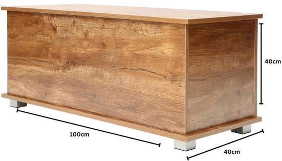 NBAP® Speelgoedkist - Speelgoedkast - Dekenkist - Houtkleur — afbeelding 5