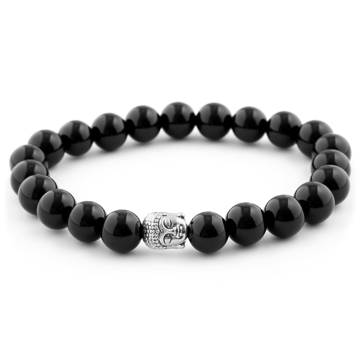 Grote Zwarte Armband Homage aan Boeddha