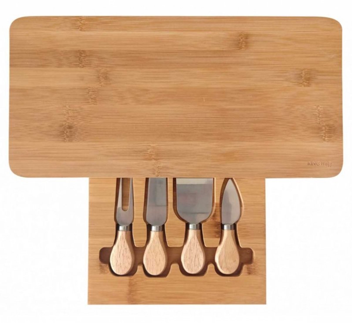 KINGHoff Bamboe Kaasplank met Accessoires – Meerdere Kleuren