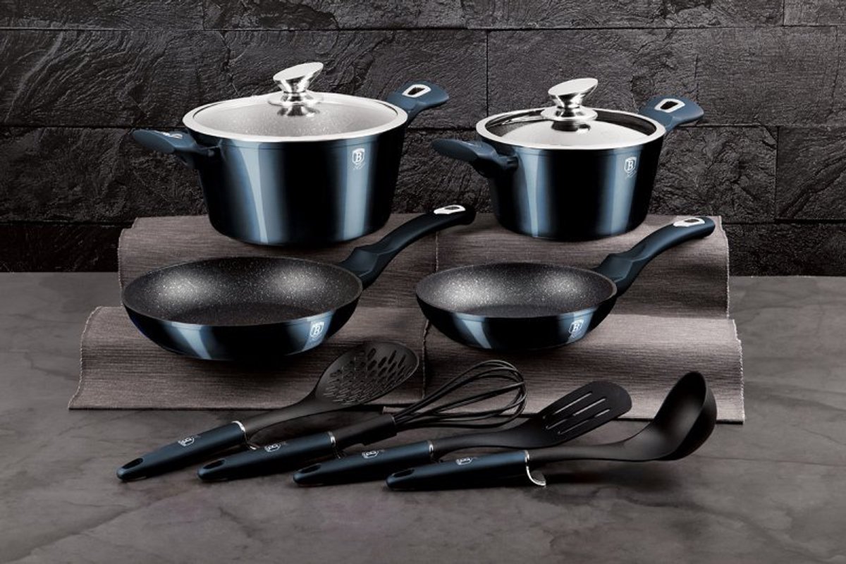 Berlinger Haus 6143 - 10 delige pannenset - Metallic line - Carbon editie