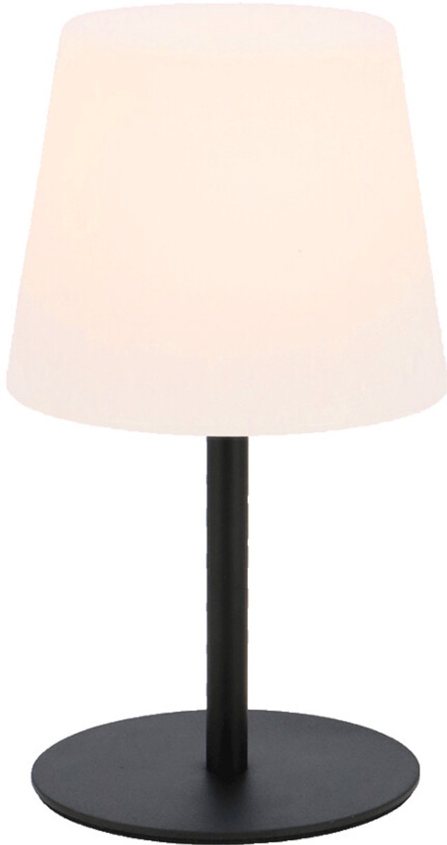 Travellife Elin Oplaadbare Lamp Zwart / Wit - Oplaadbare batterij - In 2 hoogtes te gebruiken: 26 cm en 36 cm - Voor binnen en buiten