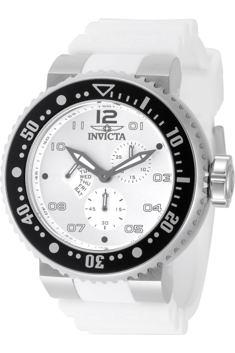 Invicta Pro Diver 49562 Heren Horloge - Waterdicht - Analoog - Quartz Uurwerk - Roestvrij Staal met zilveren Wijzerplaat - 52mm