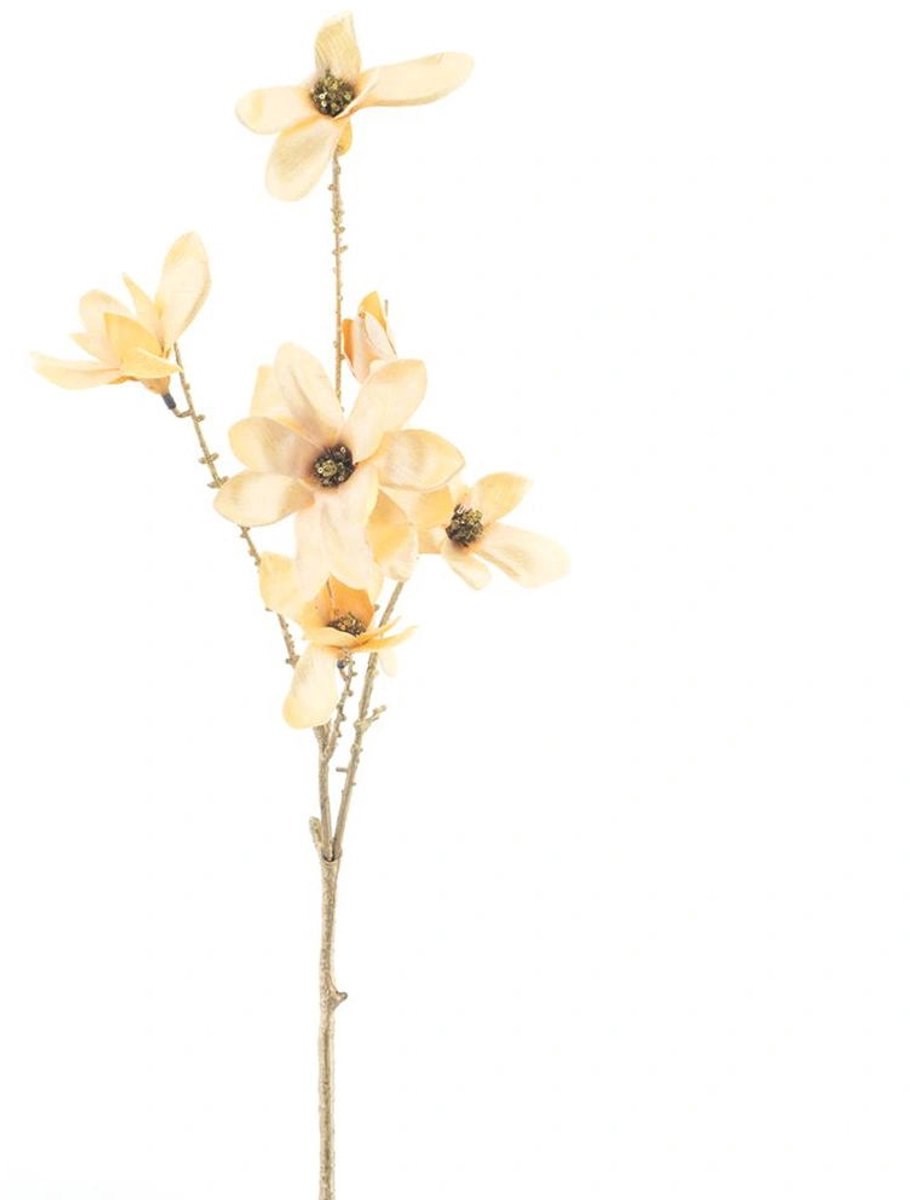 Buitengewoon Boet Magnolia spray ardesio geel 74 cm kunstbloem Buitengewoon de Boet