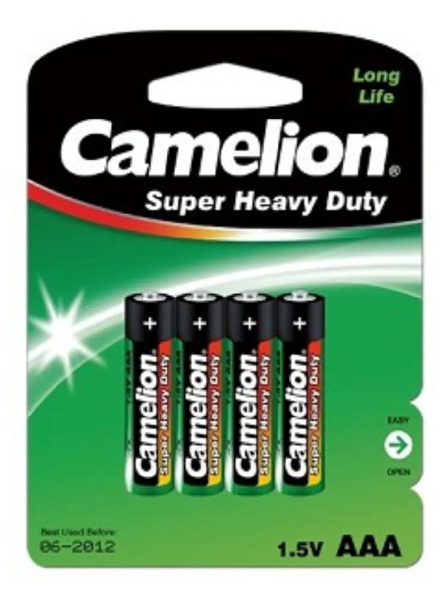 Camelion Batterijen aaa Longlife 1.5v Groen/zwart 4 Stuks