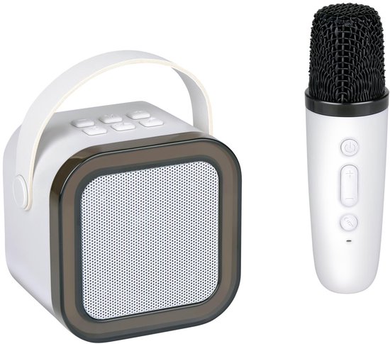 Draadloze Mini Karaoke Set Bluetooth Microfoon met 8 RGB Lichtmodi en 5 Geluidseffecten voor Kinderen en Volwassenen