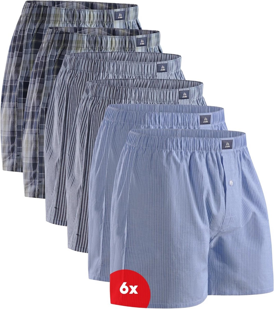 Heren Boxershorts Losse Pasvorm Knoopgulp Ademend Biologisch Katoen