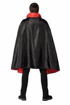 Partychimp Dracula Cape Rode Cape Vampier Kostuum Halloween Kostuum Volwassenen Halloween Kostuum Dames Heren Dracula Kostuum Magere Hein Grim Reaper Kostuum Verkleedkleren Volwassenen - Rood/Zwart - One Size - Halloween Masker Niet Inbegrepen