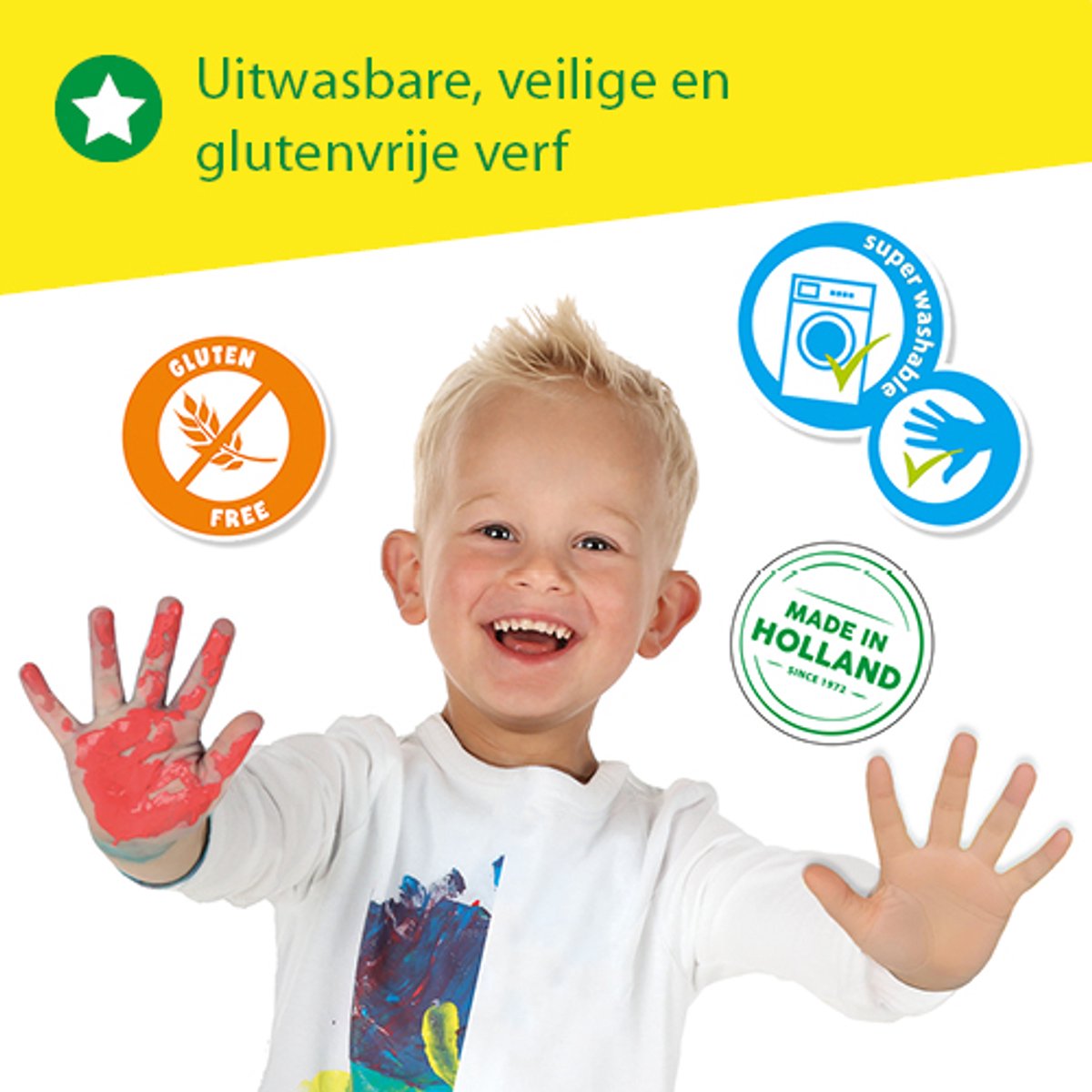 SES Creative - My First – Dinos Stippen met Vingerverf - 10 kleurplaten met dieren en 3 kleuren vingerverf - goed uitwasbaar - Dinosaurus speelgoed – Glutenvrij - 1 tot 4 jaar — afbeelding 5