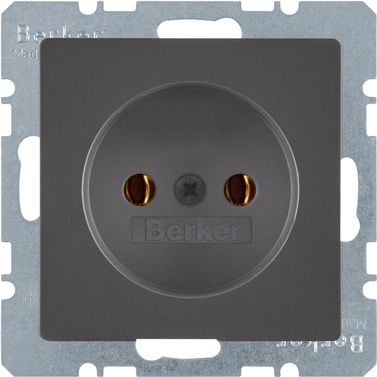 BERKER Q1 Inbouw wandcontactdoos 1-voudig antraciet
