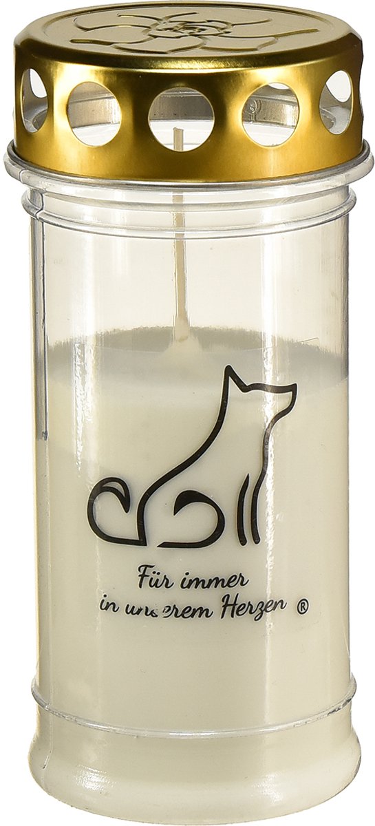 Viana Graflicht hondengrafkaars voor dieren wit Ø7cm H16,5cm