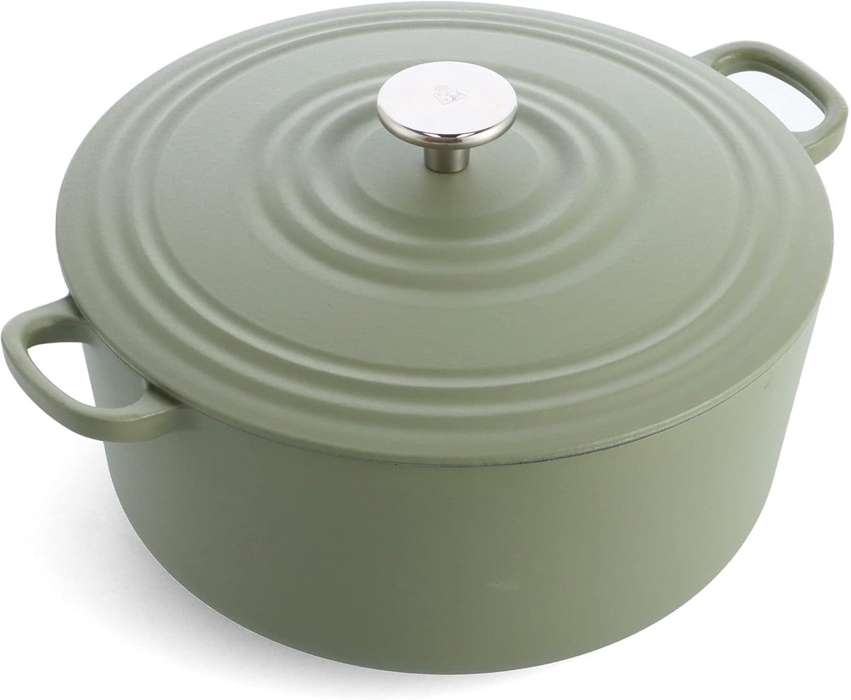 Gietijzeren Braadpan met Deksel 28 cm voor Inductie Geschikt