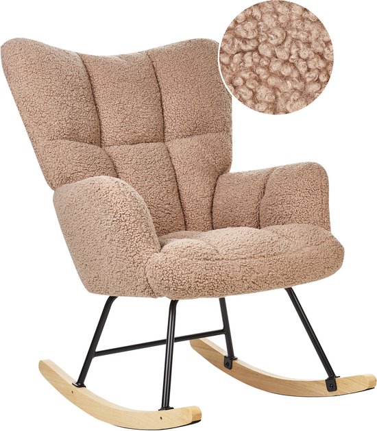 BELIANI OULU - Schommelstoel - Zandbeige - Bouclé