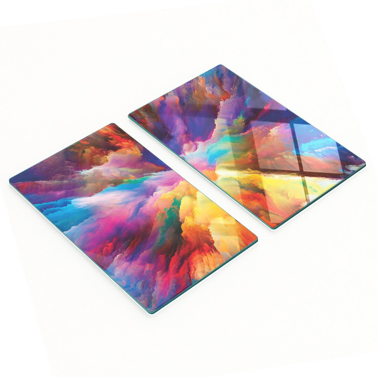 Multifunctionele decoratieve glazen panelen, een explosie van kleuren, 2x30x52 cm